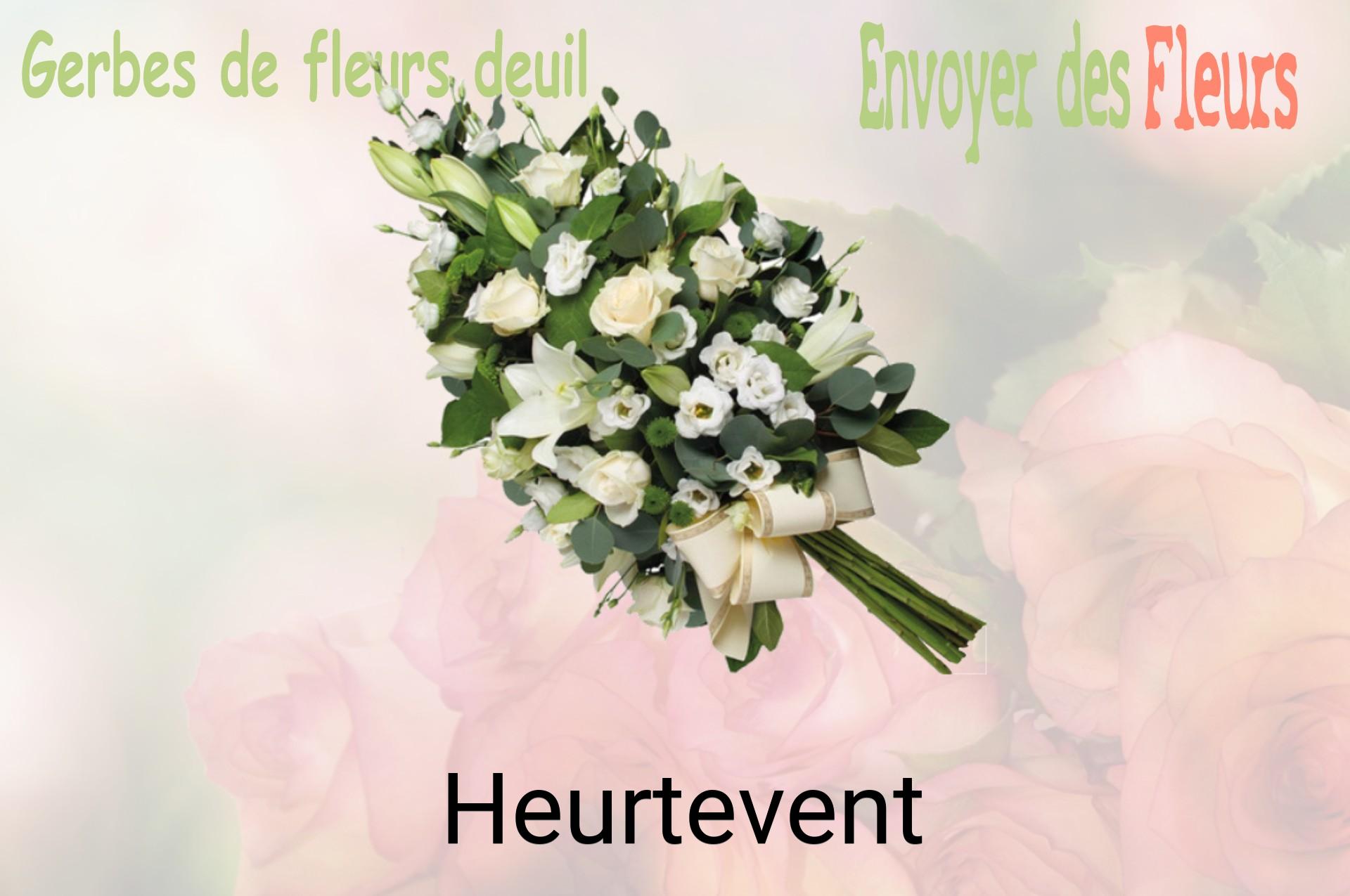 Gerbe de fleurs de deuil livrée à Heurtevent